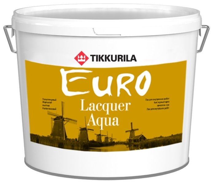 Лак Tikkurila Euro Lacquer Aqua полуглянцевый (2.7 л) (фото modal 1)