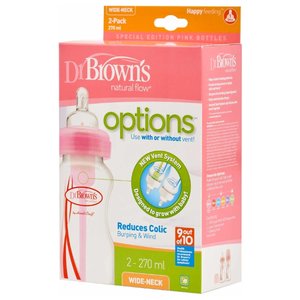 Dr. Brown's Бутылочки полипропиленовые с широким горлом Options 270 мл, 2 шт. с рождения (фото modal nav 3)