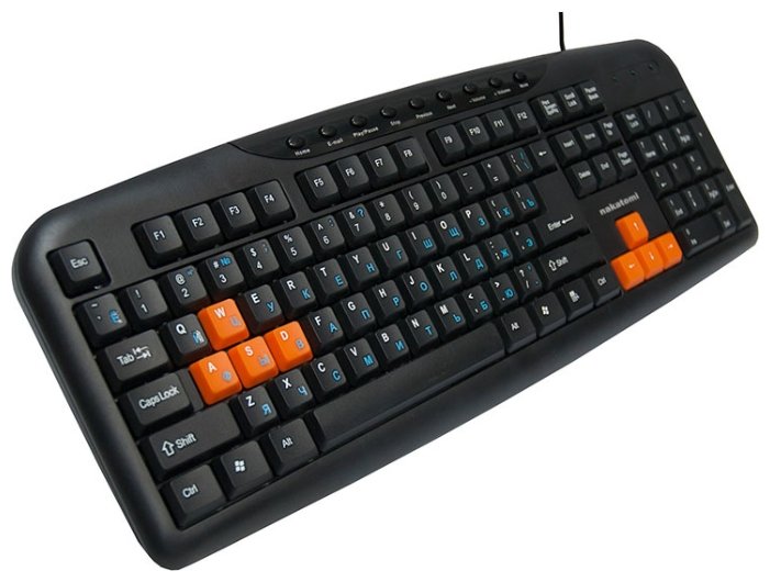 Клавиатура NAKATOMI KN-11U Black-Orange USB (фото modal 1)