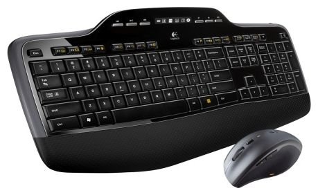 Клавиатура и мышь Logitech Wireless Desktop MK710 Black-Silver USB (фото modal 1)