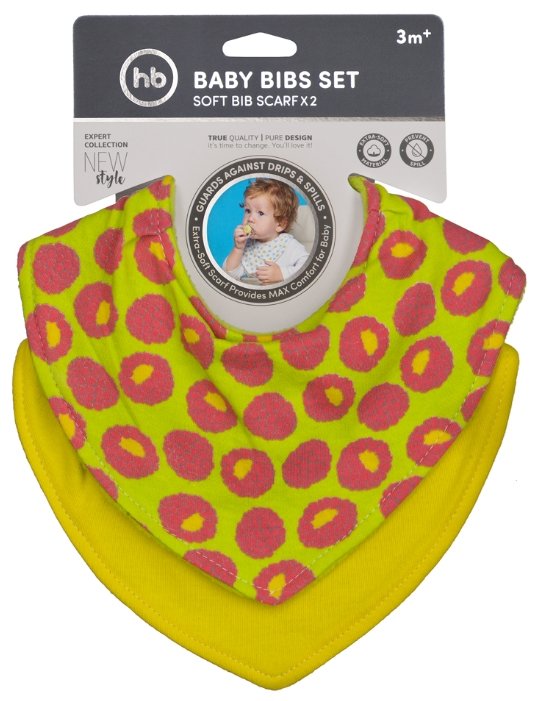 Happy Baby Набор нагрудников-бандан Expert Baby bibs set X2 (фото modal 12)