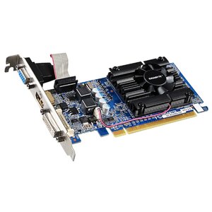 Видеокарта GIGABYTE GeForce 210 520Mhz PCI-E 2.0 1024Mb 1200Mhz 64 bit DVI HDMI HDCP rev. 5.0 (фото modal nav 1)