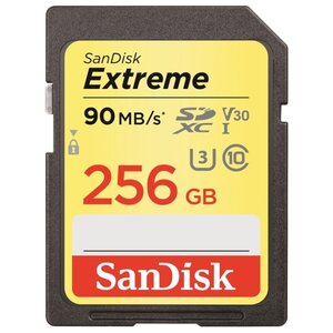 Карта памяти SanDisk Extreme SDXC UHS Class 3 V30 90MB/s 256GB (фото modal nav 1)