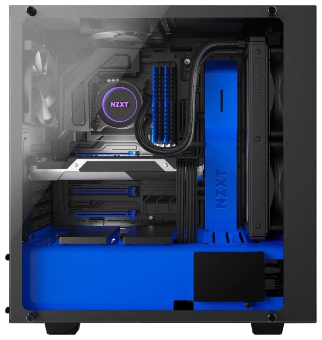 Компьютерный корпус NZXT S340 Elite Black/blue (фото modal 10)