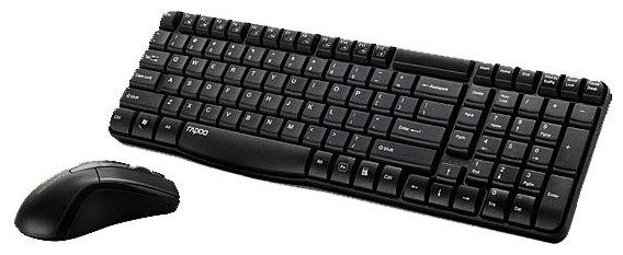 Клавиатура и мышь Rapoo X1800 Black USB (фото modal 3)