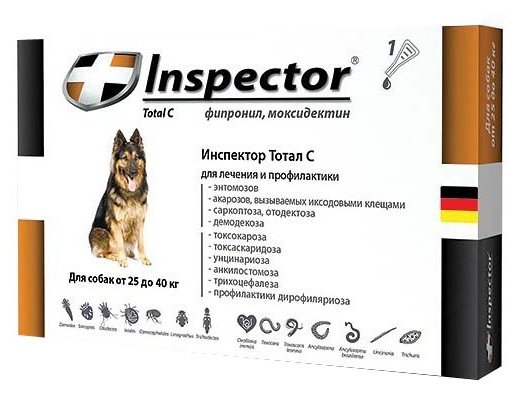 Inspector Капли для собак от 25 до 40 кг (фото modal 1)