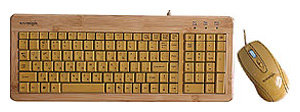 Клавиатура и мышь Konoos Bambook-001 Brown USB (фото modal 1)