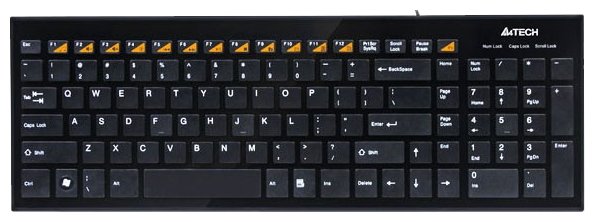 Клавиатура A4Tech KX-100 Black USB (фото modal 1)