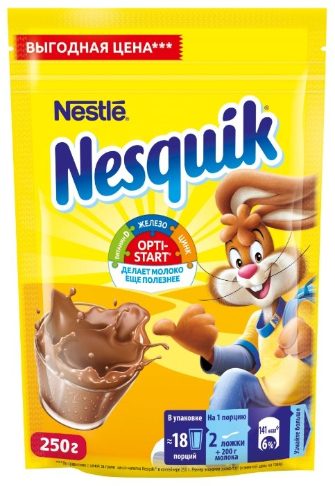 Nesquik Opti-start Какао-напиток растворимый, пакет (фото modal 4)
