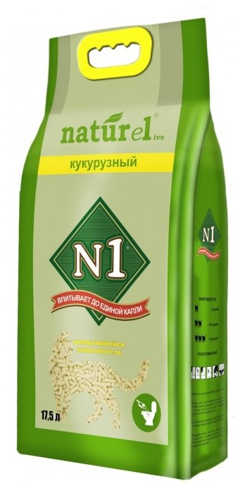 Наполнитель N1 Naturel Кукурузный ( 17.5 л) (фото modal 1)