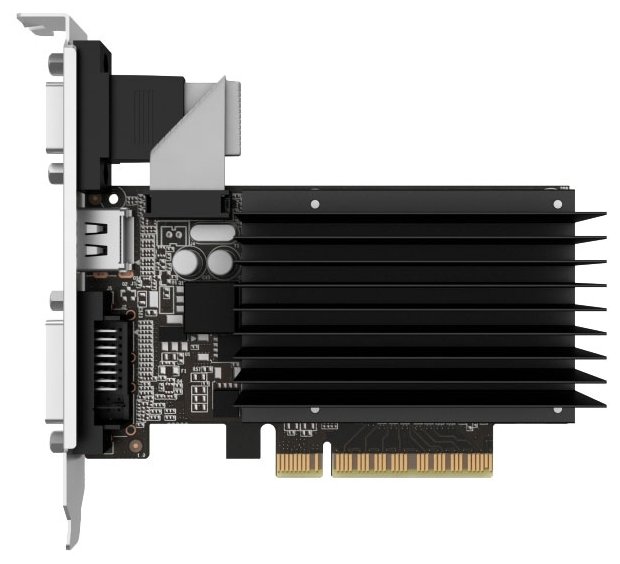 Видеокарта Palit GeForce GT 710 954Mhz PCI-E 2.0 2048Mb 1600Mhz 64 bit DVI HDMI HDCP Silent (фото modal 1)