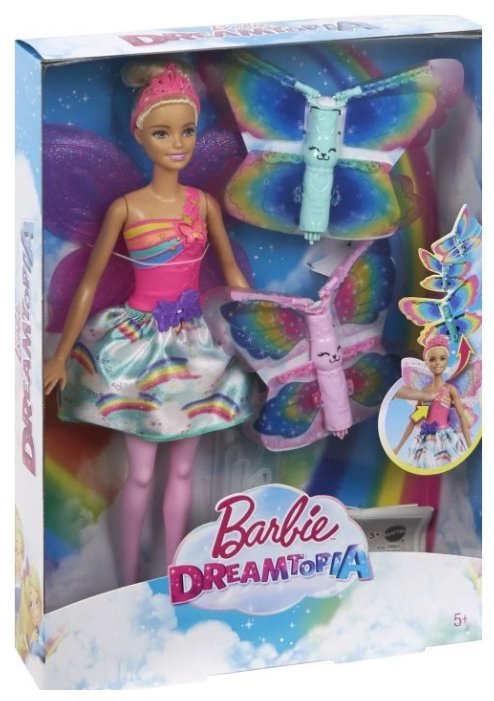 Кукла Barbie Дримтопия Фея с летающими крыльями, 28 см, FRB08 (фото modal 9)
