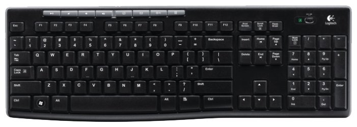 Клавиатура и мышь Logitech Wireless Combo MK270 Black USB (фото modal 1)