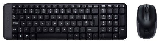 Клавиатура и мышь Logitech Wireless Combo MK220 Black USB (фото modal 1)