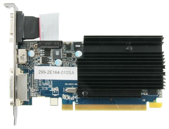 Видеокарта Sapphire Radeon HD 6450 625MHz PCI-E 2.1 1024MB 1334MHz 64 bit DVI HDMI HDCP (фото modal 1)