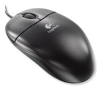 Мышь Logitech Optical Wheel Mouse Black PS/2 (фото modal 1)