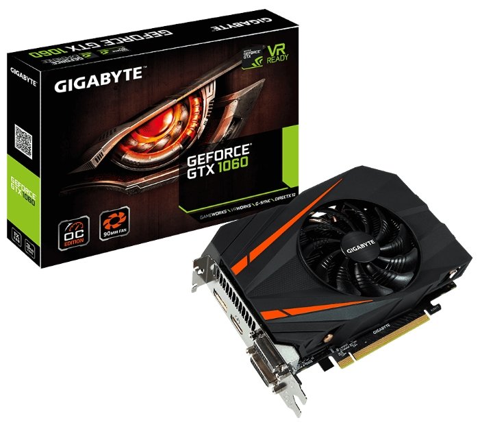 Видеокарта GIGABYTE GeForce GTX 1060 1556MHz PCI-E 3.0 3072MB 8008MHz 192 bit 2xDVI HDMI HDCP (фото modal 5)