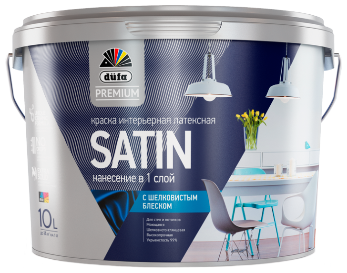 Латексная краска Dufa Premium Satin (фото modal 1)