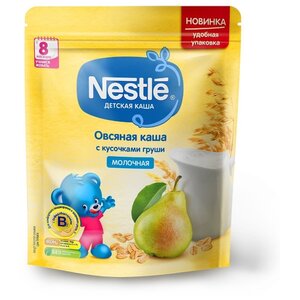 Каша Nestlé молочная овсяная с кусочками груши (с 8 месяцев) 220 г дойпак (фото modal nav 1)
