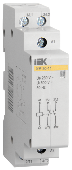 Модульный контактор IEK MKK10-20-20 20А (фото modal 1)