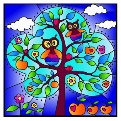 Набор для творчества Color Kit Совы и яблоки HL004 8 цв. (фото modal 1)