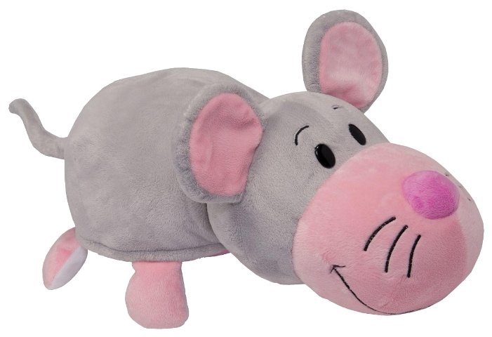 Мягкая игрушка 1 TOY Вывернушка Розовый кот-Мышь серая 15 см (фото modal 2)