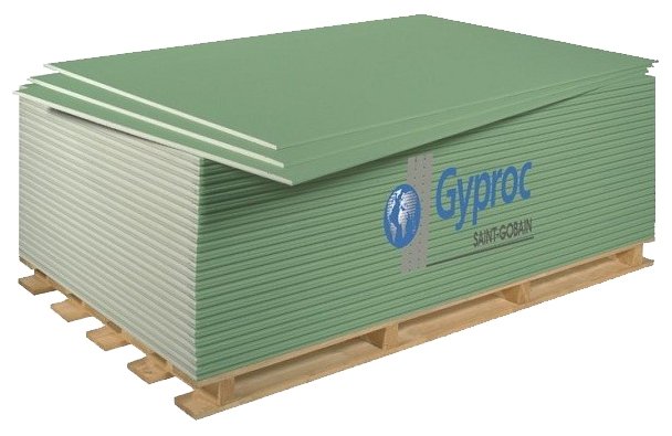 Гипсокартонный лист (ГКЛ) Gyproc ГСП-DFH3 огне-влагостойкий 2500х1200х12.5мм (фото modal 1)