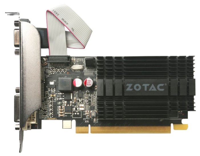 Видеокарта ZOTAC GeForce GT 710 954Mhz PCI-E 2.0 2048Mb 1600Mhz 64 bit DVI HDMI HDCP (фото modal 1)