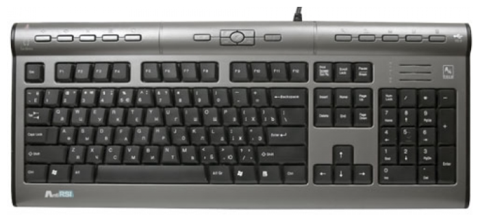 Клавиатура A4Tech KLS-7MUU Grey USB (фото modal 1)