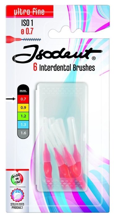 Зубной ершик Isodent Interdental Ultra Fine ISO1 0.7 (фото modal 1)