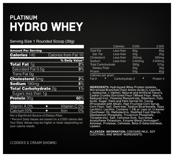 Протеин Optimum Nutrition Platinum Hydro Whey (1590 г) (фото modal 18)