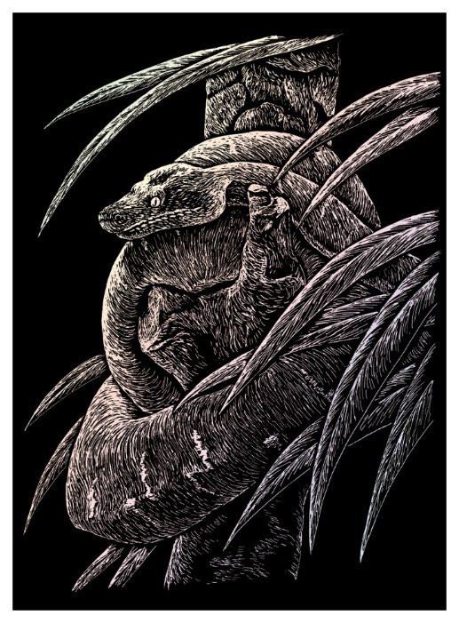 Гравюра Royal & Langnickel Змея (HOLO14) цветная основа с голографическим эффектом (фото modal 2)