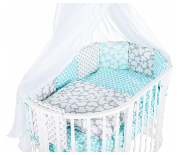 SWEET BABY комплект в овальную кроватку Tenero (8 предметов) (фото modal 2)