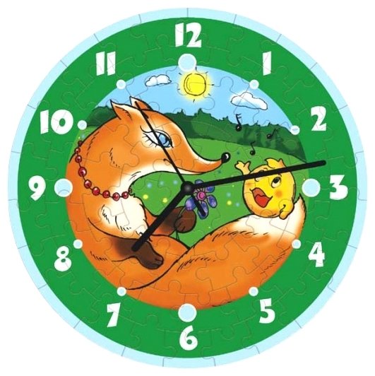 Часы-пазл Умная Бумага Часы Колобок (126-05), 61 дет. (фото modal 2)