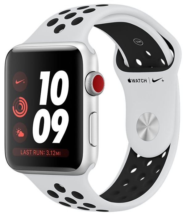 Часы Apple Watch Series 3 Cellular 42mm Aluminum Case with Nike Sport Band (фото modal 1)