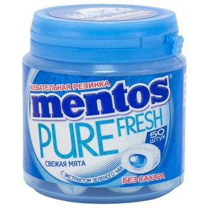 Жевательная резинка MENTOS Pure fresh Свежая мята 100 г (фото modal nav 1)