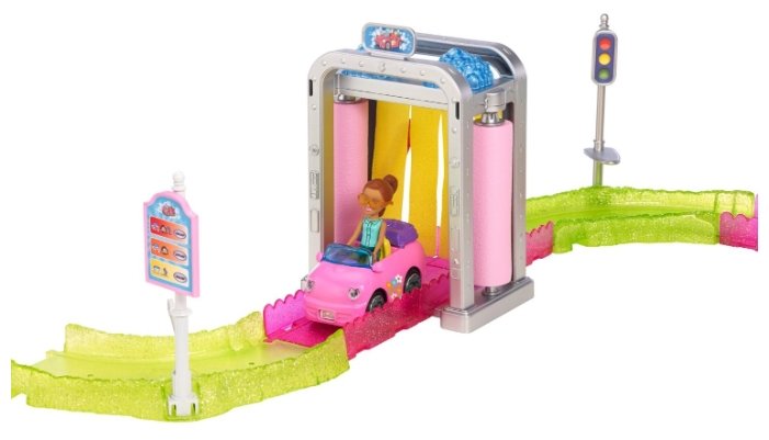 Набор Barbie В движении Автомойка, 10 см, FHV91 (фото modal 1)