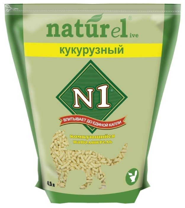 Наполнитель N1 Naturel Кукурузный (4.5 л) (фото modal 1)