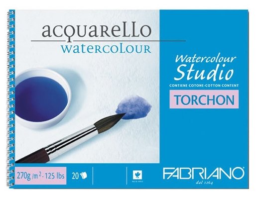 Альбом для акварели Fabriano Watercolour Studio Torchon 35.5 х 51 см, 270 г/м², 12 л. (фото modal 1)