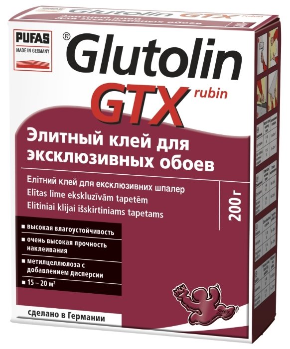Клей для обоев PUFAS Glutolin GTX Rubin (фото modal 1)