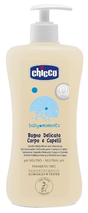 Chicco Baby moments Шампунь для тела и волос с овсом (с дозатором) (фото modal 1)