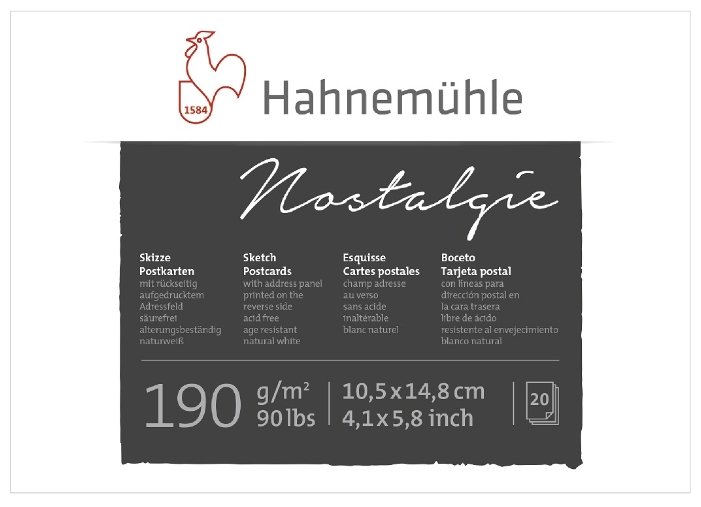 Альбом Hahnemuhle Nostalgie 14.8 х 10.5 см (A6), 190 г/м², 20 л. (фото modal 1)