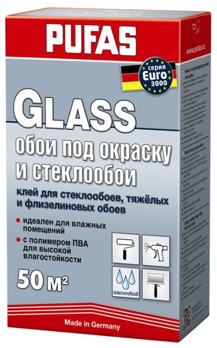 Клей для обоев PUFAS EURO 3000 Glass (фото modal 1)
