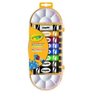 Crayola Темперные краски 8 цветов х 12 мл, с палитрой (7407) (фото modal nav 1)