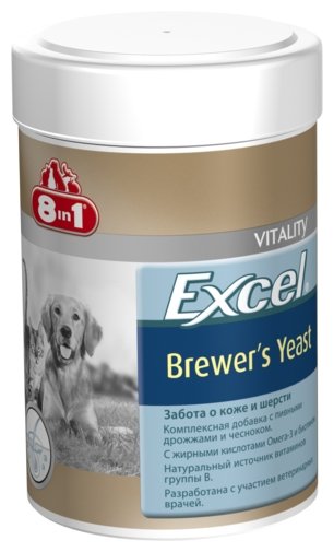 Добавка в корм 8 In 1 Excel Brewer’s Yeast для кошек и собак, (фото modal 1)