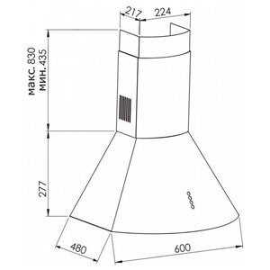 Каминная вытяжка Korting KHC 6630 X (фото modal nav 2)