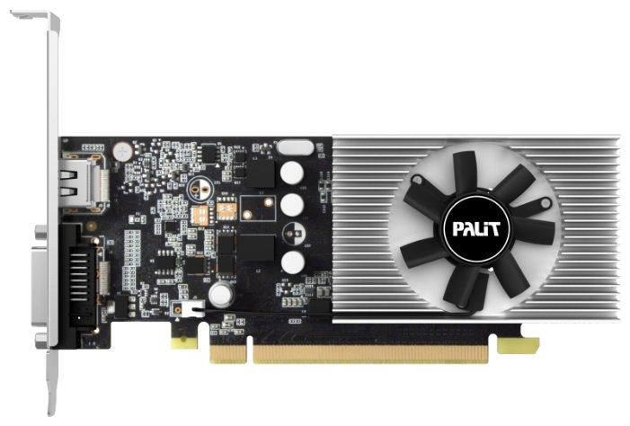 Видеокарта Palit GeForce GT 1030 1227MHz PCI-E 3.0 2048MB 6000MHz 64 bit DVI HDMI HDCP Low Profile (фото modal 2)