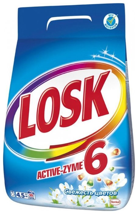 Стиральный порошок Losk Active-Zyme 6 Свежесть цветов (автомат) (фото modal 3)