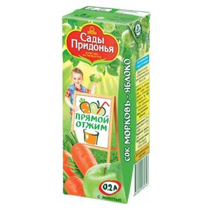 Сок с мякотью Сады Придонья Яблоко-морковь (Tetra Pak), c 4 месяцев (фото modal nav 2)