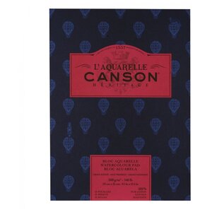 Альбом для акварели Canson Heritage Grain Satin Hot Pressed 31 х 23 см, 300 г/м², 12 л. (фото modal nav 1)